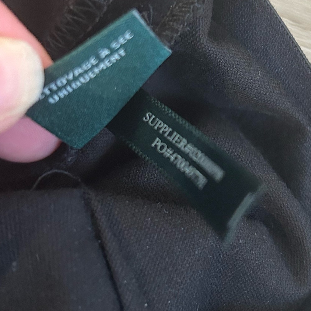 Lauren Ralph Lauren Womens Pants Sz 12 Black Velvet Pull On Side Zip Stretch - Picture 7 of 10